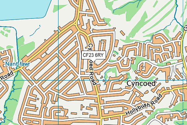 CF23 6RY map - OS VectorMap District (Ordnance Survey)
