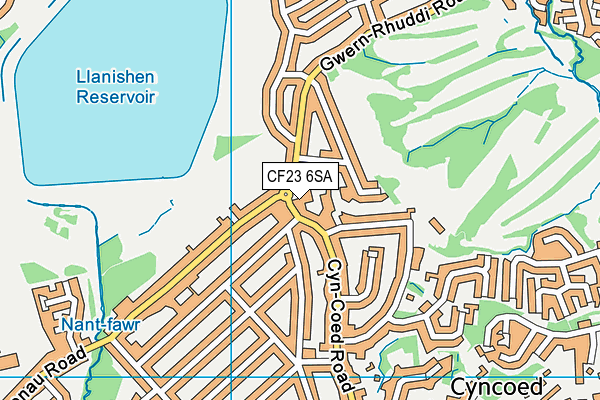 CF23 6SA map - OS VectorMap District (Ordnance Survey)