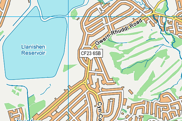 CF23 6SB map - OS VectorMap District (Ordnance Survey)