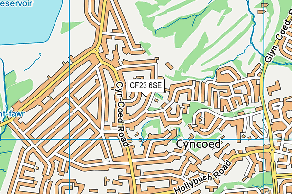 CF23 6SE map - OS VectorMap District (Ordnance Survey)