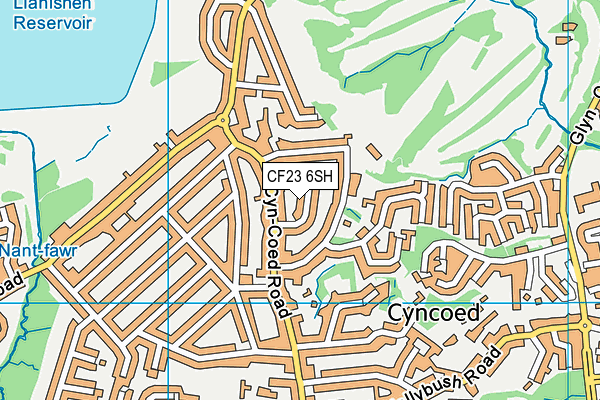 CF23 6SH map - OS VectorMap District (Ordnance Survey)