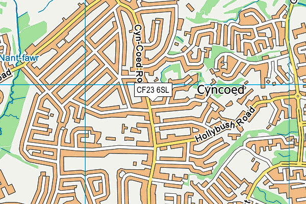 CF23 6SL map - OS VectorMap District (Ordnance Survey)