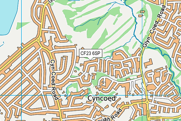 CF23 6SP map - OS VectorMap District (Ordnance Survey)