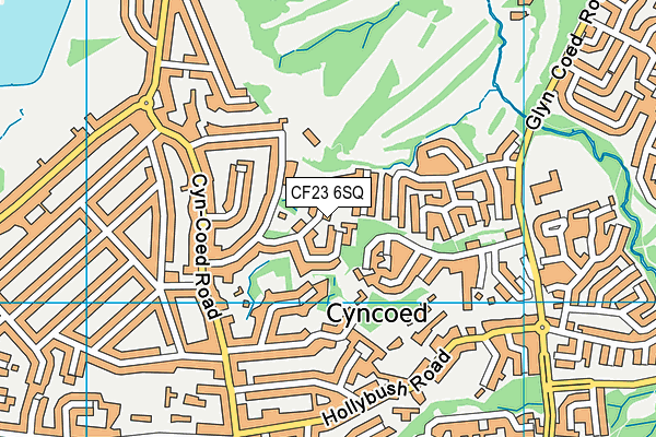 CF23 6SQ map - OS VectorMap District (Ordnance Survey)