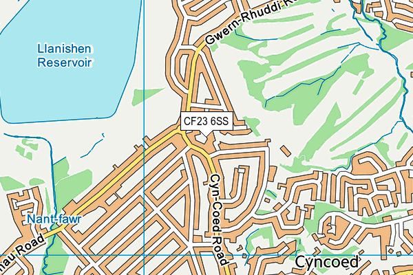 CF23 6SS map - OS VectorMap District (Ordnance Survey)