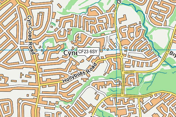 CF23 6SY map - OS VectorMap District (Ordnance Survey)