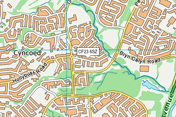 CF23 6SZ map - OS VectorMap District (Ordnance Survey)