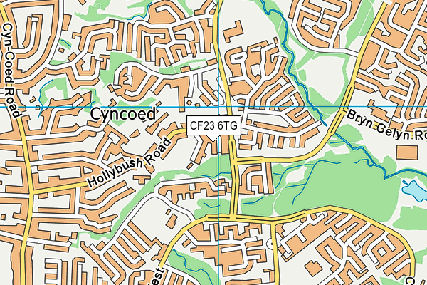 CF23 6TG map - OS VectorMap District (Ordnance Survey)