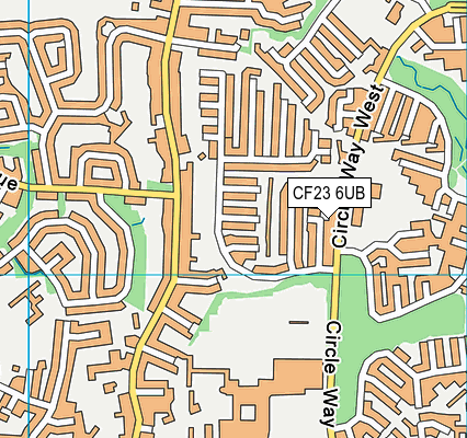 CF23 6UB map - OS VectorMap District (Ordnance Survey)