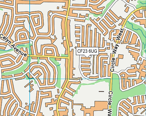 CF23 6UG map - OS VectorMap District (Ordnance Survey)