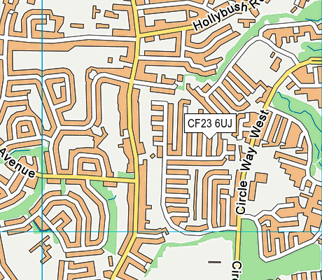 CF23 6UJ map - OS VectorMap District (Ordnance Survey)
