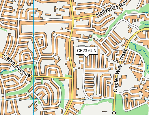 CF23 6UN map - OS VectorMap District (Ordnance Survey)