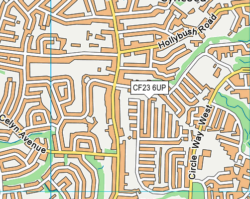 CF23 6UP map - OS VectorMap District (Ordnance Survey)