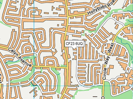 CF23 6UQ map - OS VectorMap District (Ordnance Survey)
