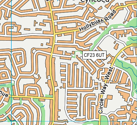 CF23 6UT map - OS VectorMap District (Ordnance Survey)
