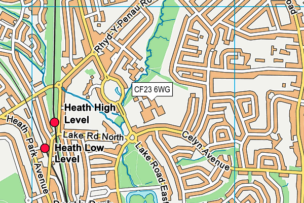 Cardiff High School map (CF23 6WG) - OS VectorMap District (Ordnance Survey)