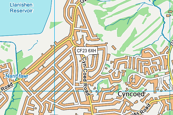 CF23 6XH map - OS VectorMap District (Ordnance Survey)