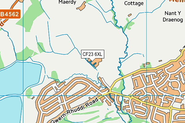 CF23 6XL map - OS VectorMap District (Ordnance Survey)