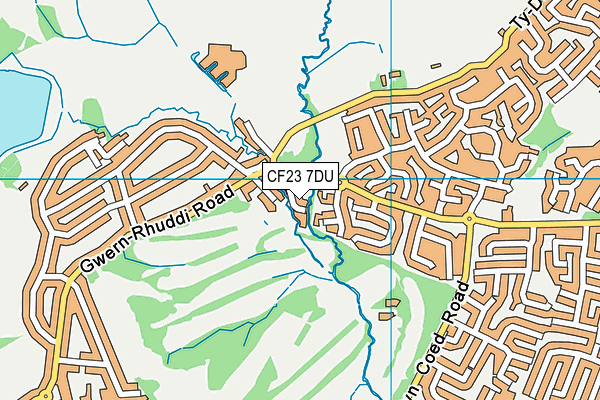 CF23 7DU map - OS VectorMap District (Ordnance Survey)