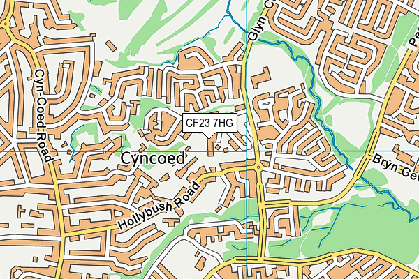 CF23 7HG map - OS VectorMap District (Ordnance Survey)
