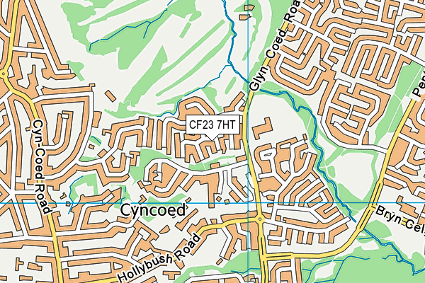CF23 7HT map - OS VectorMap District (Ordnance Survey)