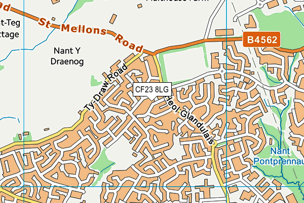 CF23 8LG map - OS VectorMap District (Ordnance Survey)