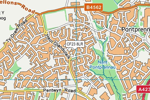 CF23 8LR map - OS VectorMap District (Ordnance Survey)