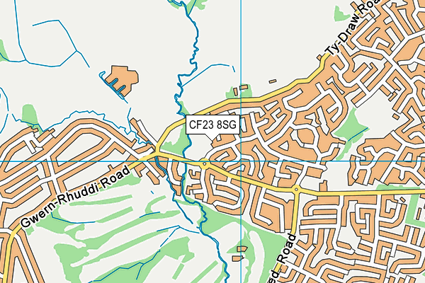 CF23 8SG map - OS VectorMap District (Ordnance Survey)