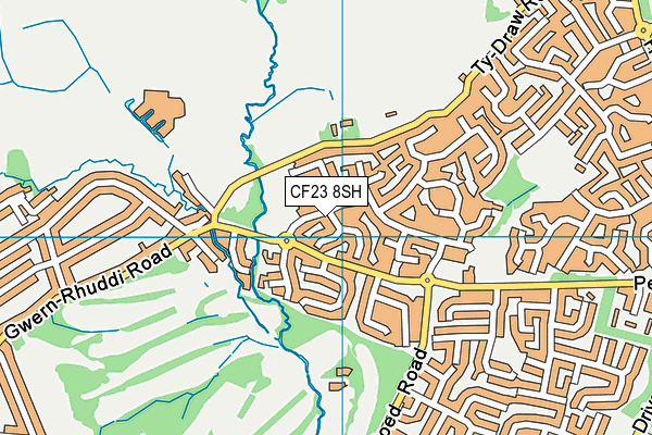 CF23 8SH map - OS VectorMap District (Ordnance Survey)
