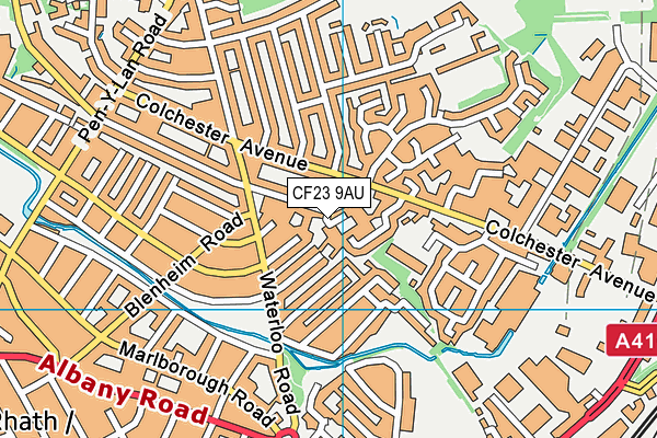 CF23 9AU map - OS VectorMap District (Ordnance Survey)