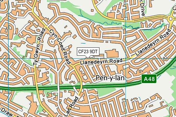 Ysgol Gyfun Gymraeg Bro Edern map (CF23 9DT) - OS VectorMap District (Ordnance Survey)