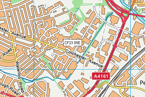 CF23 9XE map - OS VectorMap District (Ordnance Survey)
