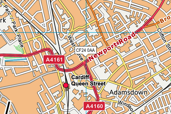 Cardiff Sixth Form College map (CF24 0AA) - OS VectorMap District (Ordnance Survey)