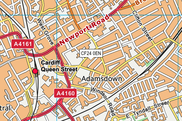 CF24 0EN map - OS VectorMap District (Ordnance Survey)