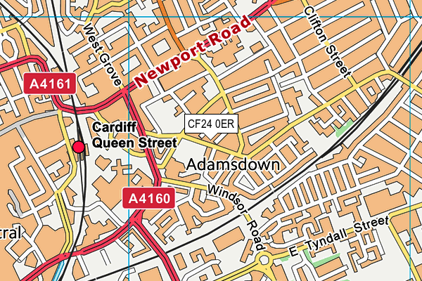 CF24 0ER map - OS VectorMap District (Ordnance Survey)