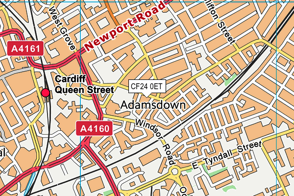 CF24 0ET map - OS VectorMap District (Ordnance Survey)