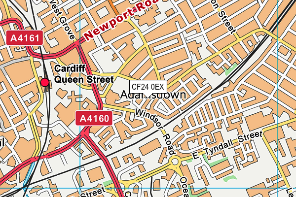 CF24 0EX map - OS VectorMap District (Ordnance Survey)