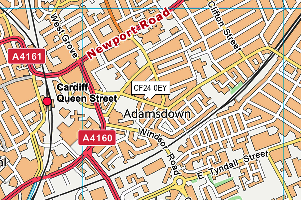 CF24 0EY map - OS VectorMap District (Ordnance Survey)