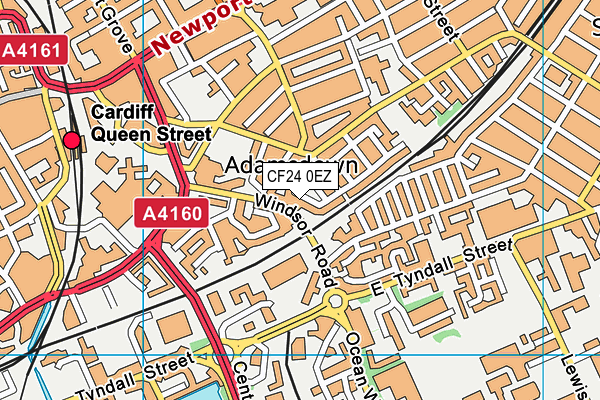 CF24 0EZ map - OS VectorMap District (Ordnance Survey)