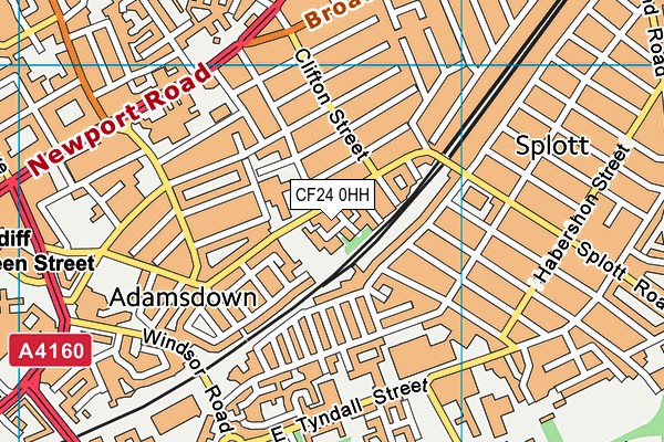 CF24 0HH map - OS VectorMap District (Ordnance Survey)