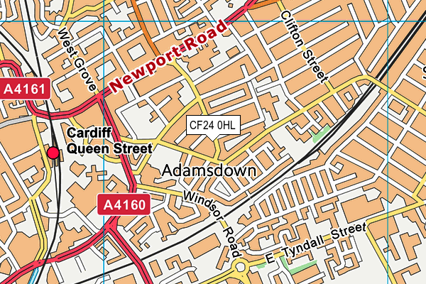 CF24 0HL map - OS VectorMap District (Ordnance Survey)