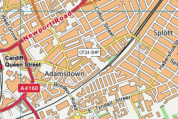 CF24 0HP map - OS VectorMap District (Ordnance Survey)