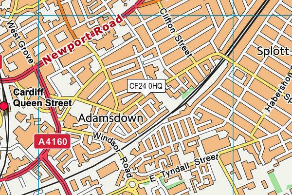 CF24 0HQ map - OS VectorMap District (Ordnance Survey)