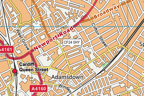 CF24 0HY map - OS VectorMap District (Ordnance Survey)