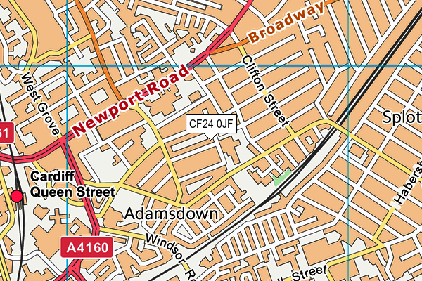 Adamsdown Primary School map (CF24 0JF) - OS VectorMap District (Ordnance Survey)