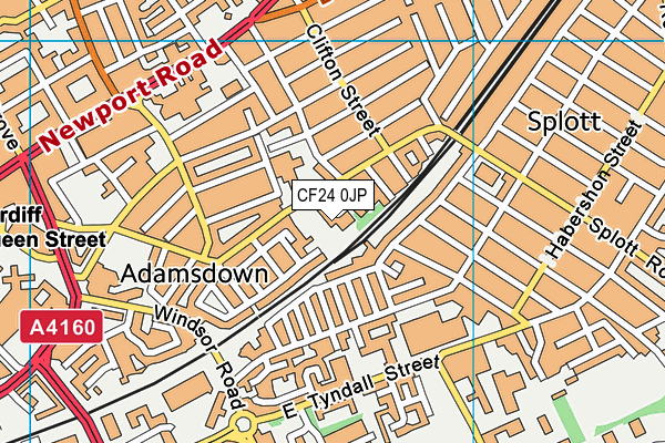 CF24 0JP map - OS VectorMap District (Ordnance Survey)