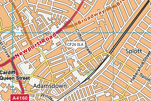 CF24 0LA map - OS VectorMap District (Ordnance Survey)