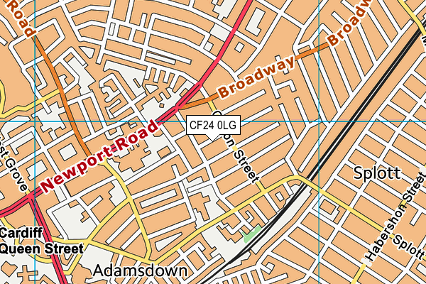 CF24 0LG map - OS VectorMap District (Ordnance Survey)