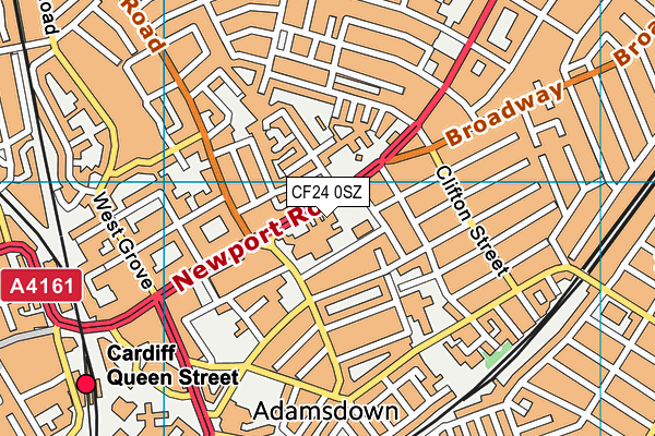 CF24 0SZ map - OS VectorMap District (Ordnance Survey)