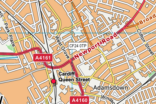 CF24 0TP map - OS VectorMap District (Ordnance Survey)